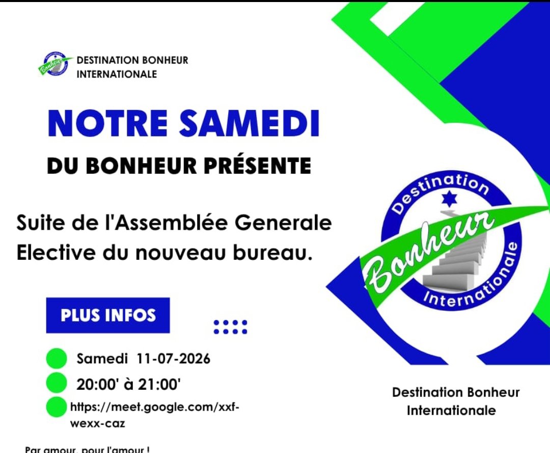 Suite de l'assemblée générale élective du nouveau bureau
